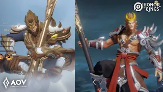 New Revamp Wukong AOV VS Sun Wukong HoK Global Comparison - Arena of Valor | Honor of Kings