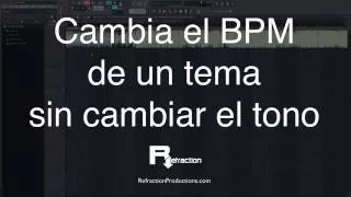 Cómo cambiar BPM o tempo de un tema manteniendo el tono o pitch en FL Studio