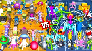 Banban Fight Horror Garten Vs Color Friend vs 100 Doors, Merge Battle Gameplay