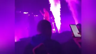 Rapper Trippie Redd gets a bottle Threw at him and he is not having it