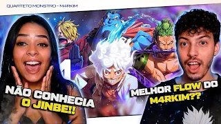 (PERFEITO!!!) Luffy, Zoro, Sanji & Jinbe (One Piece) - Quarteto Monstro | M4rkim // REACT CASAL