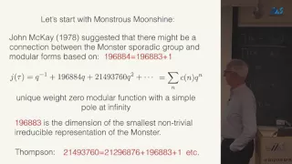 Jeffrey Harvey (University of Chicago) What is moonshine trying to tell us?