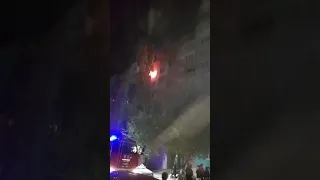 Пожар в Таганроге на Русском Поле 02.05.18