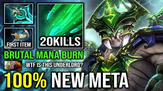 NEW META Echo Sabre First Item 1v5 Right Click Atrophy Aura with Brutal Mana Burn Underlord Dota 2