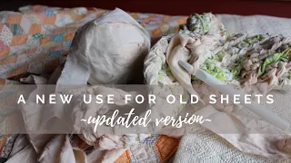 Old Sheets to Rag Rug ~ No Sew Joining Method ~ Updated Version