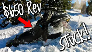 Snowmobiles vs. Snow Bike in the Montana Backcountry!