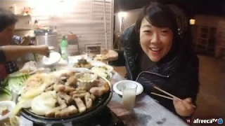 생)미국 LA BJLA뚱패션 솥뚜껑삼겹살 저녁먹방 mukbang eating show #4