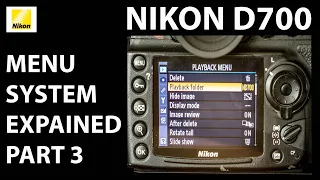 Nikon D700: Menu system (#3) - custom settings last part