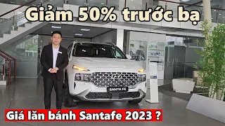 Giá lăn bánh Hyundai Santafe 2023 bao nhiêu khi giảm 50% trước bạ ?