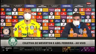 ENTREVISTA DE ABEL E WEVERTON PALMEIRAS 0[6-5]0 ATLÉTICO MG AGORA É PENSAR NA SEMIFINAL DA LIBERTA!