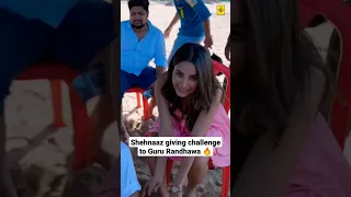 Shehnaaz giving challenge to Guru Randhawa 🔥 #shehnaazgill #gururandhawa #shehnaazgillworld #shorts