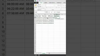 How to calculate Total Hours Between Time In and Time Out in Excel