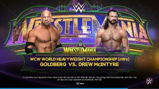 WWE 2k23 PS5 Goldberg Vs Drew Mcintyre WCW Championship Match