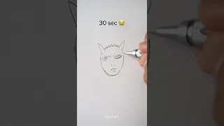 How to Draw Obito Uchiha in 10sec, 10mins, 10hrs #shorts