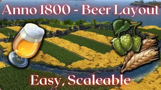 Anno 1800 - Beer Production Layout (very easy to memorize, scaleable)