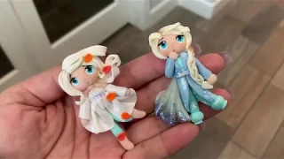 Polymer clay tutorial - Elsa Frozen 2 Tutorial - how to make Elsa polymer clay