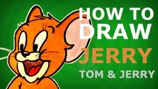 How to draw Jerry mouse - Tom & Jerry step by step