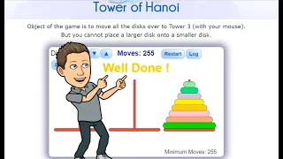 Tower of Hanoi Explained And (Perfect Solution 255 Moves)