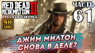 Прохождение Red Dead Redemption 2 с озвучкой в 4к и 60fps➤ #61 ✦ДЖИМ МИЛТОН СНОВА В ДЕЛЕ✦