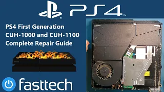 PS4 CUH-1000/CUH-1100 Disassembly and Repair Guide (OVERHEATING, CANNOT START, NO POWER, DISC DRIVE)