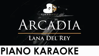 Lana Del Rey - Arcadia - Piano Karaoke Instrumental Cover with Lyrics