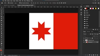 Flag of Udmurtia  design in Photoshop