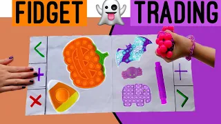 FIDGET TRADING WITH MY SISTER! - ORANGE VS PURPLE 💜🧡 *VERY INTENSE* 😳