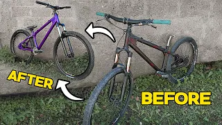 BIKE RESTORATION - Old $90 Mountain Bike Turned Into A Sick Jump Bike!