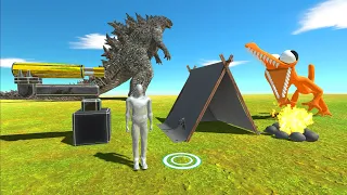 Set Up Barracks With Modern Guns To Kill Godzilla - Animal Revolt Battle Simulator