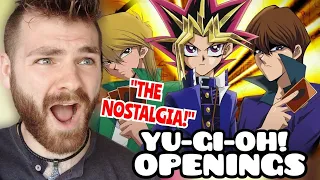 First Time Reacting to "Yu-Gi-Oh! Openings (1-17)" | ANIME REACTION