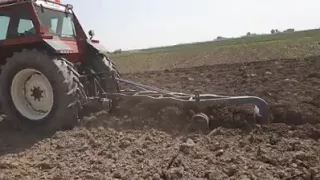 Fiat 140 Dt Turbo Plowing - super power