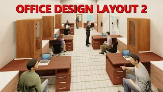 SECOND PROPOSED DESIGN LAYOUT OF AN OFFICE IN 3D ANIMATION