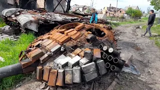 Mala Rohan destructions and Russian tank