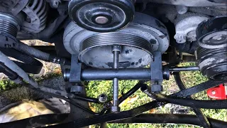 Replacing the crankshaft oil seal, tensioner and belt on the Jeep Grand Cherokee WJ 2.7 CRD