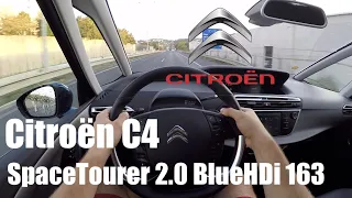 Citroen C4 SpaceTourer 2.0 BlueHDi 163 POV Test Drive + Acceleration 0-200 km/h + FULL BRAKE TEST