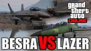 GTA 5: Besra vs Lazer (GTAO SA Flight School Update Gameplay)