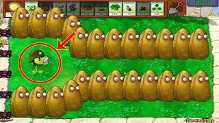 Plants vs Zombies Hack - 1 Gatling Pea vs Tall-Nut vs All Zombie