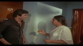 Wife Super Shocked By Seeing Her Dead Husband Returning To Home | Dharma Yuddha Kannada Movie Scene