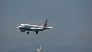 British Airways Flight 492 comes in for landing at  GIBRALTAR, 4K