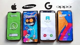 IPHONE 12mini whatsapp/ SAMSUNG S23u/Google pixel fold,kakaotalk/oppo a78, incoming call(stopmotion)