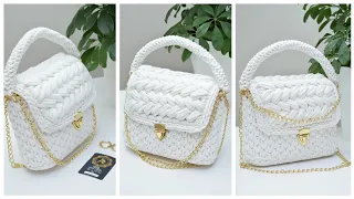 Try crochet this handbag! Elegant and simple bag Video tutorial Crochet Pattern Marshmallow Bag