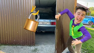 Mr. Joe CLOSED Garage with LOCK VS Red Man on Audi 80 VS Lock 13+