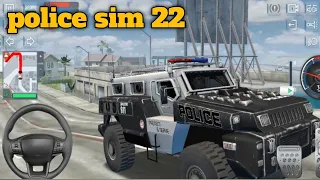 police sim 22 gameplay | chor police game | police thief game | big tank type Jeep game play