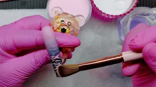 HOW TO MAKE ACRYLIC PRESS ONS/ Y2K ZEBRA NAILS/ PRESS ON TUTORIAL