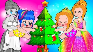 Rich Christmas vs Broke Christmas - Poor Princess Family Life - Cartoon Animation by SM