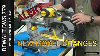 Dewalt DWS779 12" miter saw.  New model - guess what's missing!