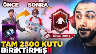 1 YILDA BEDAVA 2500 KUTU BİRİKTİRMİŞ!! 😮 İZLEYİCİME DESTANSI GÖSTERİŞİ ALDIM!! | PUBG MOBILE