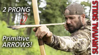 Making Primitive Arrows and Bow Hunting Grouse - Alone Season 9