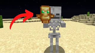 Break a skeleton's bow in Minecraft #shorts