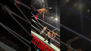 Jimmy Uso Give Flying Elbow To Xavier Woods From Top Rope At WWE Saturday Live Event | Muzammil Khan